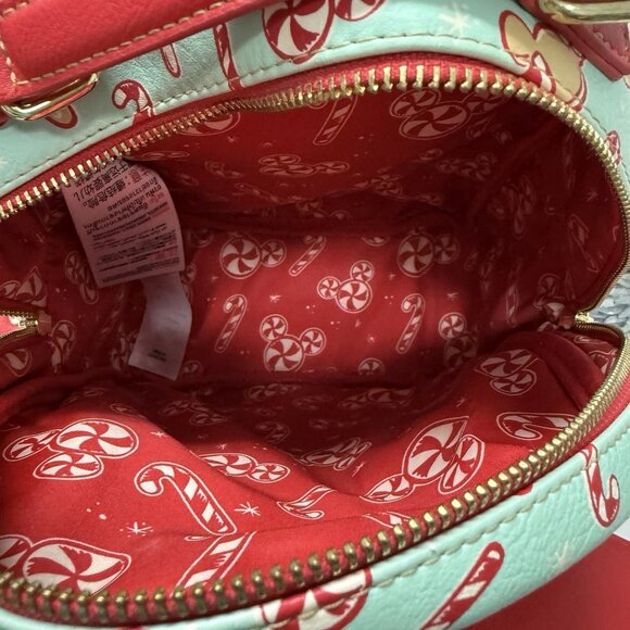 Disney Parks Loungefly Peppermint Gingerbread Candy Cane Mini Backpack Holiday main image 3